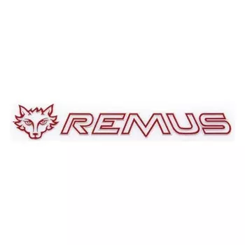 Шильдик металлопластик Skyway "REMUS", наклейка, красный, 150*25 мм