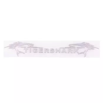 Шильдик металлопластик Skyway "TIGERSHARK", наклейка, серый, 150*20 мм