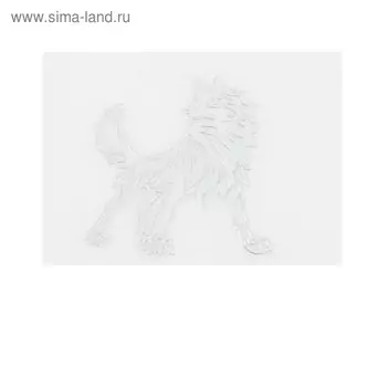 Шильдик металлопластик SW "ВОЛК", наклейка, 50*55 мм , SNO.165