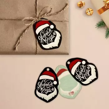 Шильдик на подарок «Крутой Дед Мороз», 5,3 х 7,5 см