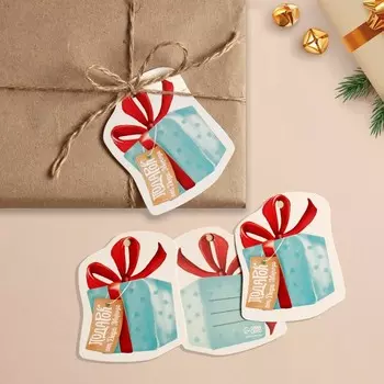 Шильдик на подарок Новый год «Новогодний подарок», 6.5 х 6 см