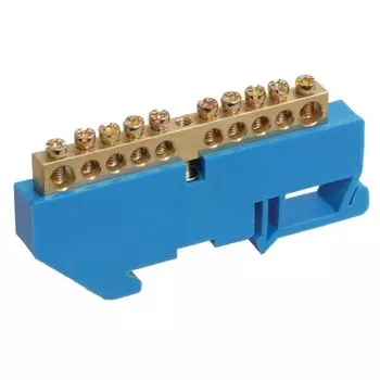 Шина нулевая IEK, на DIN-изоляторе, ШНИ-6х9-10-Д-С, YNN10-69-10D-K07