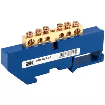 Шина нулевая IEK, ШНИ-6х9-6-Д-С, на DIN-изоляторе, ШНИ, YNN10-69-6D-K07