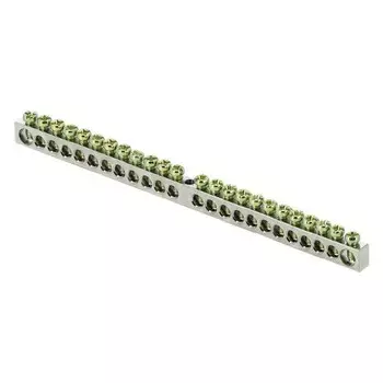 Шина PEN "ноль-земля" 6х9 24 отверст. цинк крепеж по центру PROxima EKF sn1-63-24