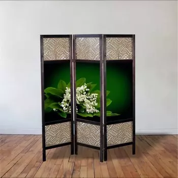 Ширма "Белые ландыши", 150 × 160 см
