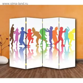 Ширма "Цветной хоровод", 200 х 160 см