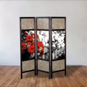 Ширма "Красная петуния",150 × 160 см