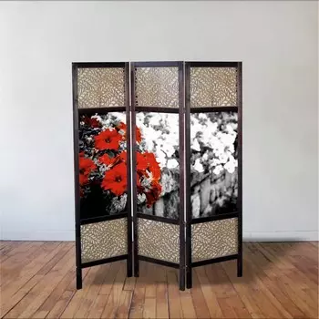 Ширма "Красная петуния",150 × 160 см
