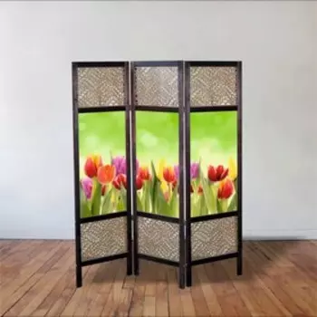 Ширма "Летние тюльпаны", 150 × 160 см