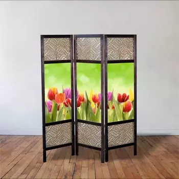 Ширма "Летние тюльпаны", 150 × 160 см