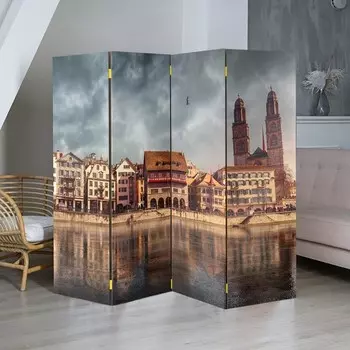 Ширма – перегородка «Дарим Красиво. Набережная», 200160 см, цвет коричневый