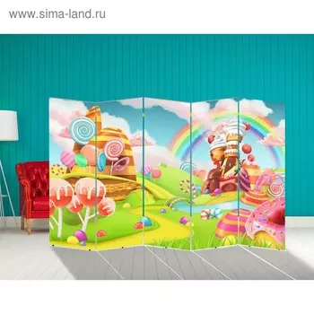Ширма "Сладкая страна", 250 х 160 см