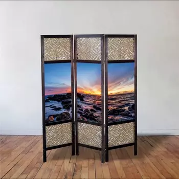 Ширма "Закат у моря", 150 × 160 см