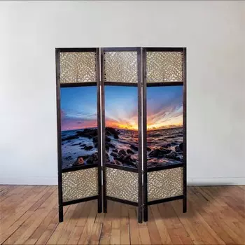 Ширма "Закат у моря", 150 × 160 см