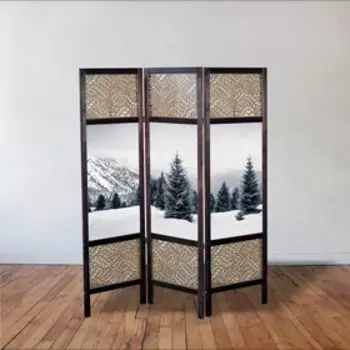 Ширма "Зимний лес", 150 × 160 см