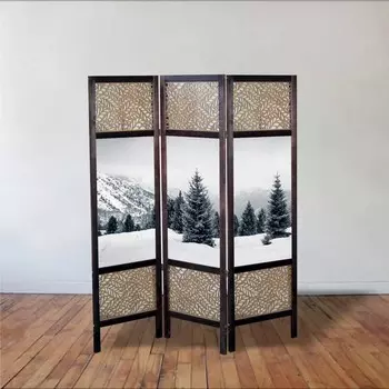 Ширма "Зимний лес", 150 × 160 см