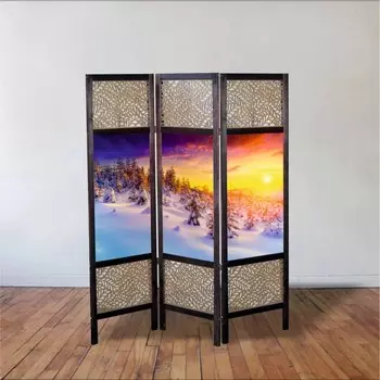 Ширма "Зимний закат", 150 × 160 см