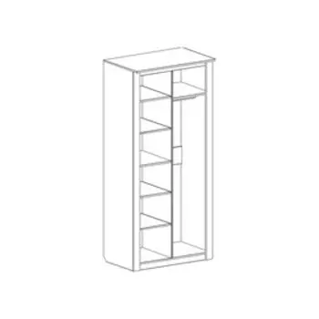 Шкаф 2-дверный Гостиная Элана Бодега белая