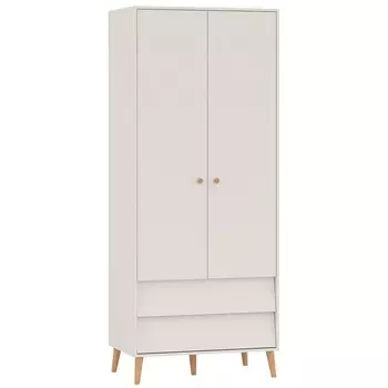 Шкаф 2-х дверный «Афина» с двумя ящиками, 9035602200 мм, цвет кашемир серый