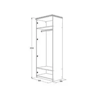 Шкаф 2-х дверный для одежды «Ольга 13», цвет ясень анкор тёмный / ясень анкор светлый