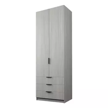 Шкаф 2-х дверный «Экон», 8005202300 мм, 3 ящика, штанга, цвет ясень шимо светлый