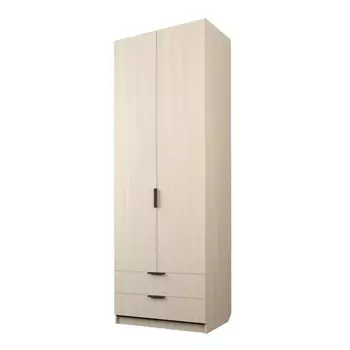 Шкаф 2-х дверный «Экон», 8005202300 мм, 2 ящика, штанга и полки, цвет дуб молочный