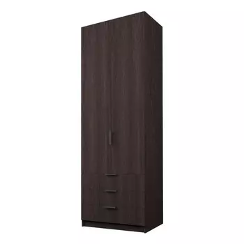 Шкаф двухдверный «Аллоджио. Экон», 3 ящика, с штангой, с полками, 8005202300 мм, цвет венге