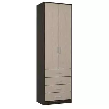 Шкаф 2-х ств Орион с ящиками 700*2300*450, Венге/Белфорт