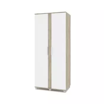 Шкаф 2-х створчатый Пандора П21 900х520х2100 Серый дуб/белый