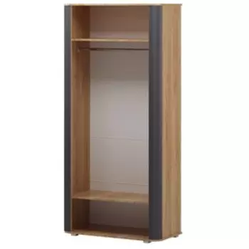 Шкаф 2х дверный Ольга 2, 1464х520х2218, Дуб золотистый /Антрацит