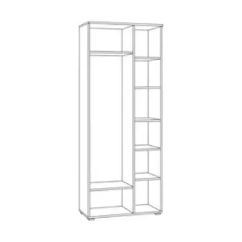 Шкаф двухстворчатый «Гранд», с зеркалом, 8203872036 мм, цвет дуб крафт табачный