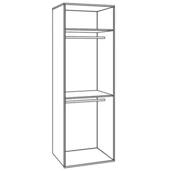 Шкаф 2х ств Тетрис 1 352, 720х582х2128, Дуб белый/Оранжевый