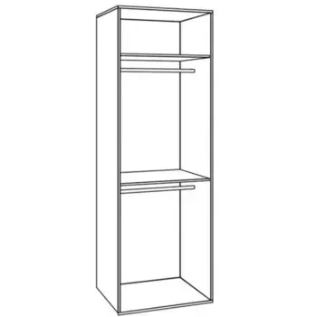 Шкаф 2х ств Тетрис 1 352, 720х582х2128, Дуб паллада/Оранжевый