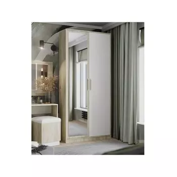 Шкаф 2ух ств. Эдем-1 1000х425х2200 Дуб сонома / Белый жемчуг