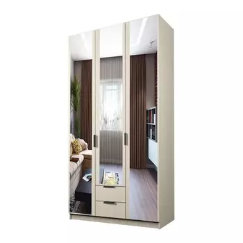 Шкаф 3-х дверный «Экон», 12005202300 мм, 2 ящика, 3 зеркала, цвет дуб молочный