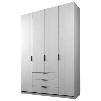 Шкаф четырёхдверный «Аллоджио. Экон», 3 ящика, 16005202300 мм, цвет ясень анкор светлый