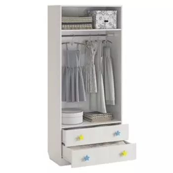 Шкаф 800х420х1910 белый рамух