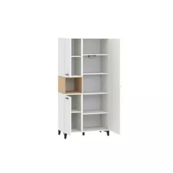 Шкаф Bergen, 902х440х1896, Белый/Дуб Бунратти