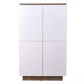 Шкаф четырёхдверный Polini Kids Ameli 4005, 2 секции, цвет белый-дуб крафт