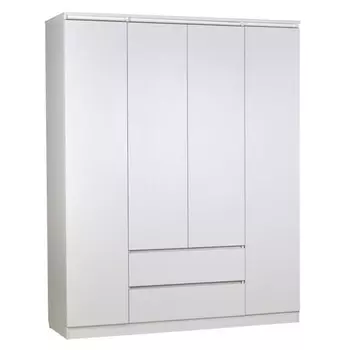 Шкаф четырёхсекционный Polini kids Simple 1920, с ящиками, 16025052000 мм, цвет белый