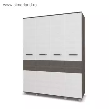 Шкаф четырёхстворчатый Виора, 520x1600x2100, Анкор темный/светлый