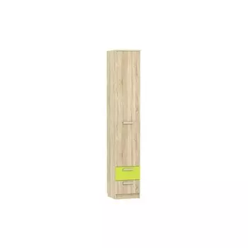 Шкаф для белья Акварель, 402х414х2256, Лайм/Дуб сонома