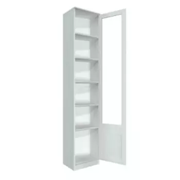 Шкаф для книг Paola 134, 450 × 400 × 2107 мм, правое окончание, цвет ясень анкор светлый