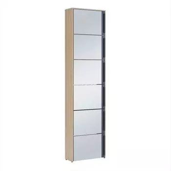 Шкаф для обуви «Палермо №7», 6002502350 мм, с зеркалом, цвет палермо / рейн морион