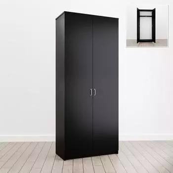 Шкаф прямой для одежды «Джамп ДШП8», 8004001980 мм, цвет чёрный