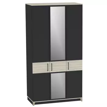 Шкаф для одежды и белья Aurelio 444, 12006002308 мм, цвет антрацит/блеквуд сатиновый