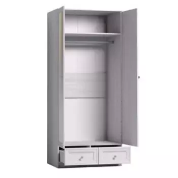 Шкаф для одежды и белья Paola 73, 898 × 590 × 2107 мм, зеркало, цвет ясень анкор светлый