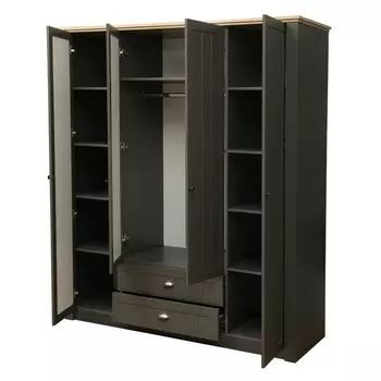 Шкаф для одежды «Прованс» 37.01, 17646002090 мм, цвет диамант серый / дуб каньон