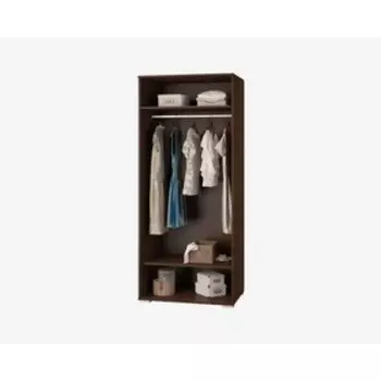 Шкаф для одежды с 2мя дверками ВИКА 802х542х1900 венге/ МДФ белый страйп