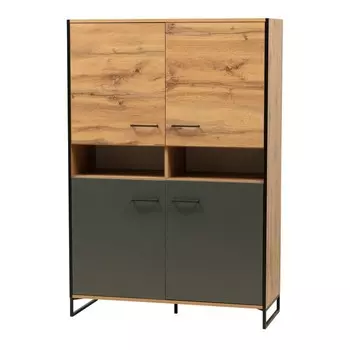 Шкаф «Доната» 46.02, 1028×434×1526 мм, цвет дуб вотан / диамант серый